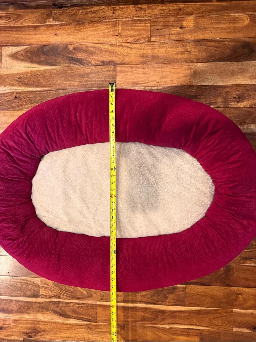 Set of 3 Pet Beds in Tan and Red